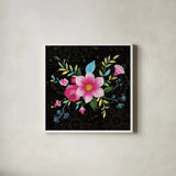 Dia de los Muertos VI by Danhui Nai. Shown in a crisp white glass frame for a clean and minimalist style. Available as an archival giclee rolled canvas, fine art paper, or poster print. SKU 85542a.