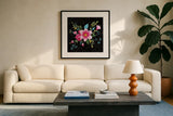 Dia de los Muertos VI by Danhui Nai. Displayed in a glass frame with matte in a clean modern living room. Available as an archival giclee rolled canvas, fine art paper, or poster print. SKU 85542a.