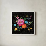 Dia de los Muertos VII by Danhui Nai. Shown in a crisp white glass frame for a clean and minimalist style. Available as an archival giclee rolled canvas, fine art paper, or poster print. SKU 85543a.