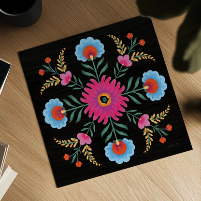 Dia de los Muertos VIII by Danhui Nai. Shown as a detailed flat fine art print, highlighting archival giclee quality. Available as an archival giclee rolled canvas, fine art paper, or poster print. SKU 85544a.