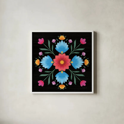 Dia de los Muertos XI by Danhui Nai. Shown in a crisp white glass frame for a clean and minimalist style. Available as an archival giclee rolled canvas, fine art paper, or poster print. SKU 85547a.