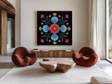 Dia de los Muertos XI by Danhui Nai. Shown as extra-large giant wall art in a modern living room. Available as an archival giclee rolled canvas, fine art paper, or poster print. SKU 85547a.
