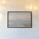 Distant Mountains Crop by Danhui Nai. shown as a paper print in a black flame. Available as a archival giclee rolled canvas, fine art paper, or poster print. SKU 66542i.