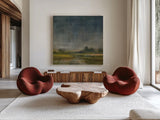 Distant Shores by Danhui Nai. Shown as extra-large giant wall art in a modern living room. Available as an archival giclee rolled canvas, fine art paper, or poster print. SKU 90830a.
