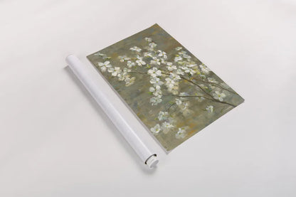 Dogwood in Spring by Danhui Nai. shown as a rolled paper print. Available as archival giclee rolled canvas, fine art paper, or poster print. SKU 16689i.