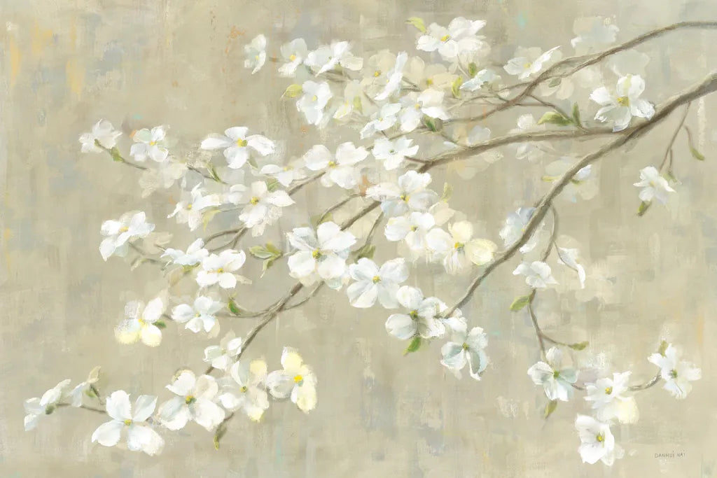 Dogwood in Spring Neutral Crop by Danhui Nai. SKU 44830i. Archival Giclee Fine art print for wall decor.