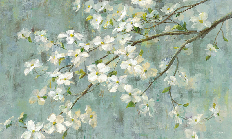 Dogwood in Spring on Blue Crop by Danhui Nai