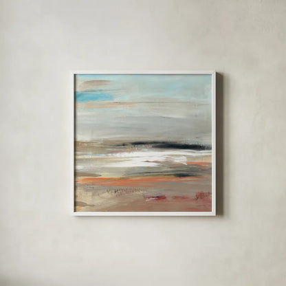 Earth by Danhui Nai. Shown in a crisp white glass frame for a clean and minimalist style. Available as an archival giclee rolled canvas, fine art paper, or poster print. SKU 79293a.