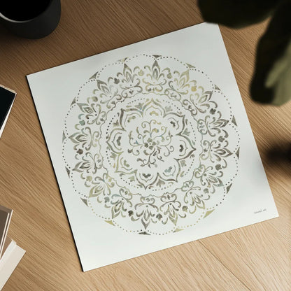 Earthen Circle of Life I by Danhui Nai. Shown as a detailed flat fine art print, highlighting archival giclee quality. Available as an archival giclee rolled canvas, fine art paper, or poster print. SKU 79483a.