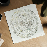 Earthen Circle of Life III by Danhui Nai. Shown as a detailed flat fine art print, highlighting archival giclee quality. Available as an archival giclee rolled canvas, fine art paper, or poster print. SKU 79485a.