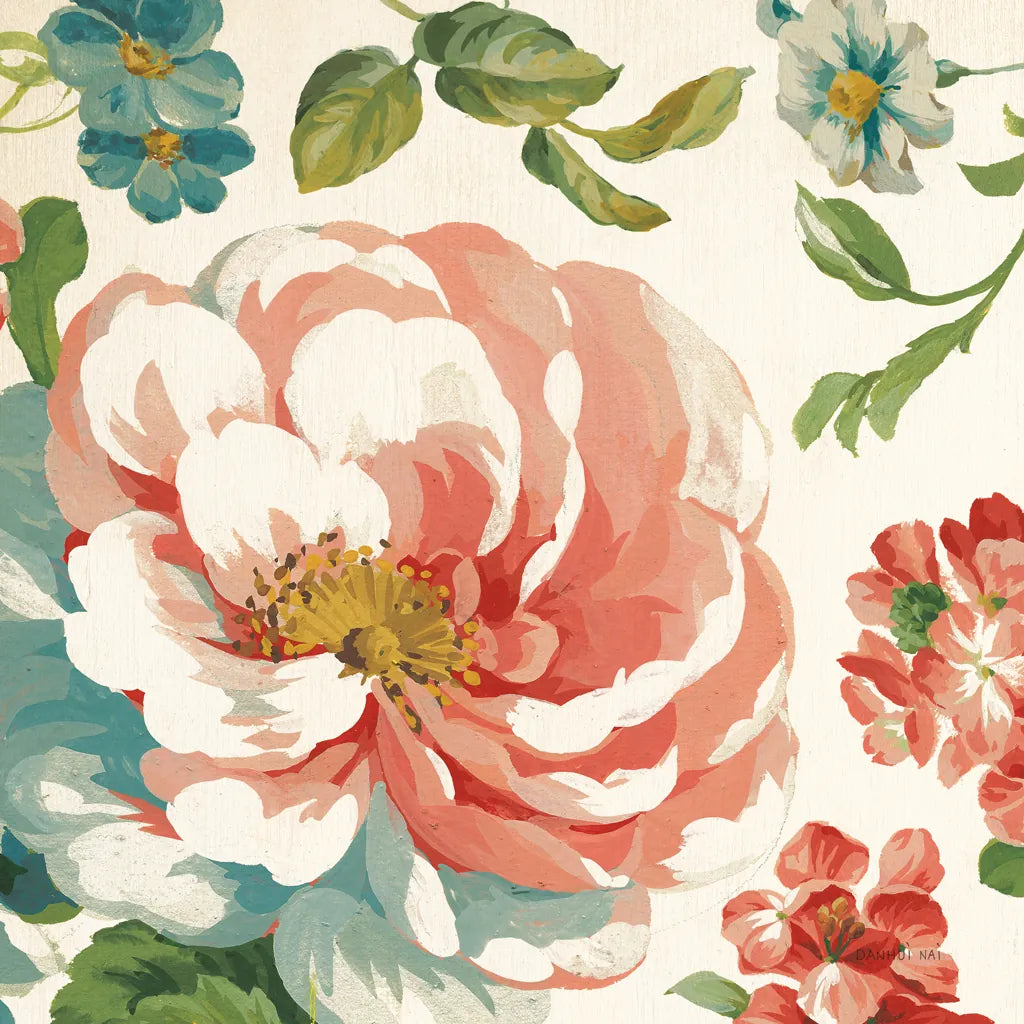 Elegant Floral III by Danhui Nai. SKU 101416a. Archival Giclee Fine art print for wall decor.