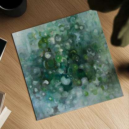 Emerald Constellation by Danhui Nai. Shown as a detailed flat fine art print, highlighting archival giclee quality. Available as an archival giclee rolled canvas, fine art paper, or poster print. SKU 89242a.