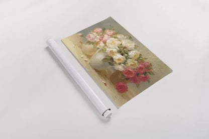 English Rose Bouquets by Danhui Nai. shown as a rolled paper print. Available as archival giclee rolled canvas, fine art paper, or poster print. SKU 5231i.