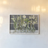 Essence of May Dark Gray by Danhui Nai. shown as a paper print in a white frame. Available as a archival giclee rolled canvas, fine art paper, or poster print. SKU 54174i.