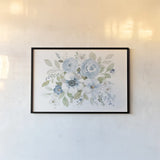 Essence of Spring I Blue by Danhui Nai. shown as a paper print in a black flame. Available as a archival giclee rolled canvas, fine art paper, or poster print. SKU 65131i.
