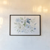 Essence of Spring II Blue by Danhui Nai. shown as a paper print in a black flame. Available as a archival giclee rolled canvas, fine art paper, or poster print. SKU 65132i.