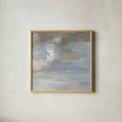 Ethereal Sky by Danhui Nai. Shown in a natural wood glass frame for a timeless modern aesthetic. Available as an archival giclee rolled canvas, fine art paper, or poster print. SKU 84443a.