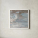 Ethereal Sky by Danhui Nai. Shown in a crisp white glass frame for a clean and minimalist style. Available as an archival giclee rolled canvas, fine art paper, or poster print. SKU 84443a.