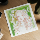 Ethereal Youth by Danhui Nai. Shown as a detailed flat fine art print, highlighting archival giclee quality. Available as an archival giclee rolled canvas, fine art paper, or poster print. SKU 89935a.