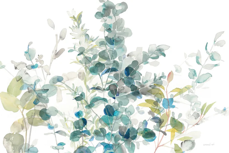 Eucalyptus I White Crop by Danhui Nai. SKU 35489i. Archival Giclee Fine art print for wall decor.