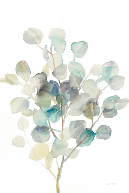 Eucalyptus III White Crop by Danhui Nai. SKU 35491h. Archival Giclee Fine art print for wall decor.