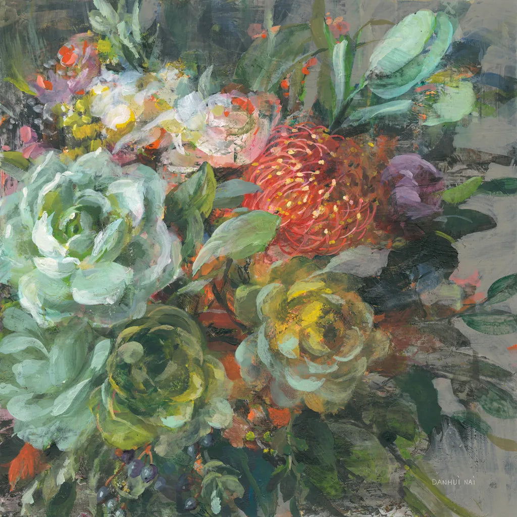 Exotic Bouquet by Danhui Nai. SKU 81245a. Archival Giclee Fine art print for wall decor.