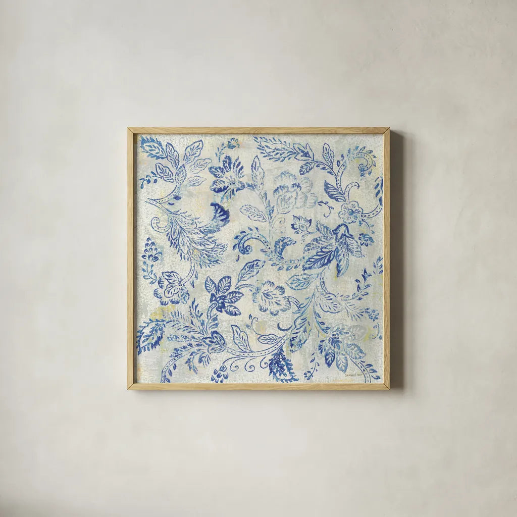 Exotic Elegance II by Danhui Nai. Shown in a natural wood glass frame for a timeless modern aesthetic. Available as an archival giclee rolled canvas, fine art paper, or poster print. SKU 79180a.