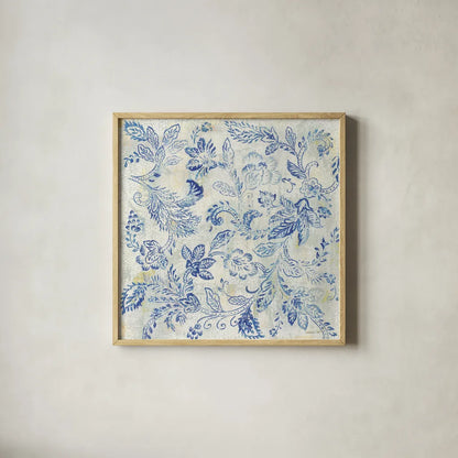 Exotic Elegance II by Danhui Nai. Shown in a natural wood glass frame for a timeless modern aesthetic. Available as an archival giclee rolled canvas, fine art paper, or poster print. SKU 79180a.