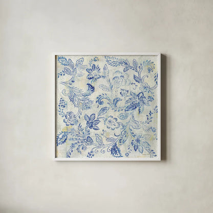 Exotic Elegance II by Danhui Nai. Shown in a crisp white glass frame for a clean and minimalist style. Available as an archival giclee rolled canvas, fine art paper, or poster print. SKU 79180a.