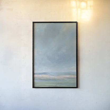 Faded Hills by Danhui Nai. shown as a paper print in a black flame. Available as a archival giclee rolled canvas, fine art paper, or poster print. SKU 74481h.