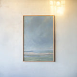 Faded Hills by Danhui Nai. shown as a paper print in a natural frame. Available as a archival giclee rolled canvas, fine art paper, or poster print. SKU 74481h.