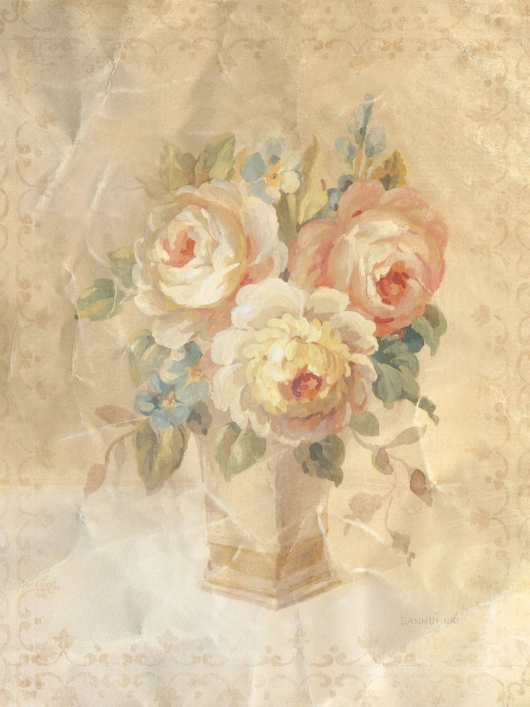 Faded Pink White Roses by Danhui Nai