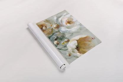 Fall Blossoms Panel I by Danhui Nai. shown as a rolled paper print. Available as archival giclee rolled canvas, fine art paper, or poster print. SKU 99166h.