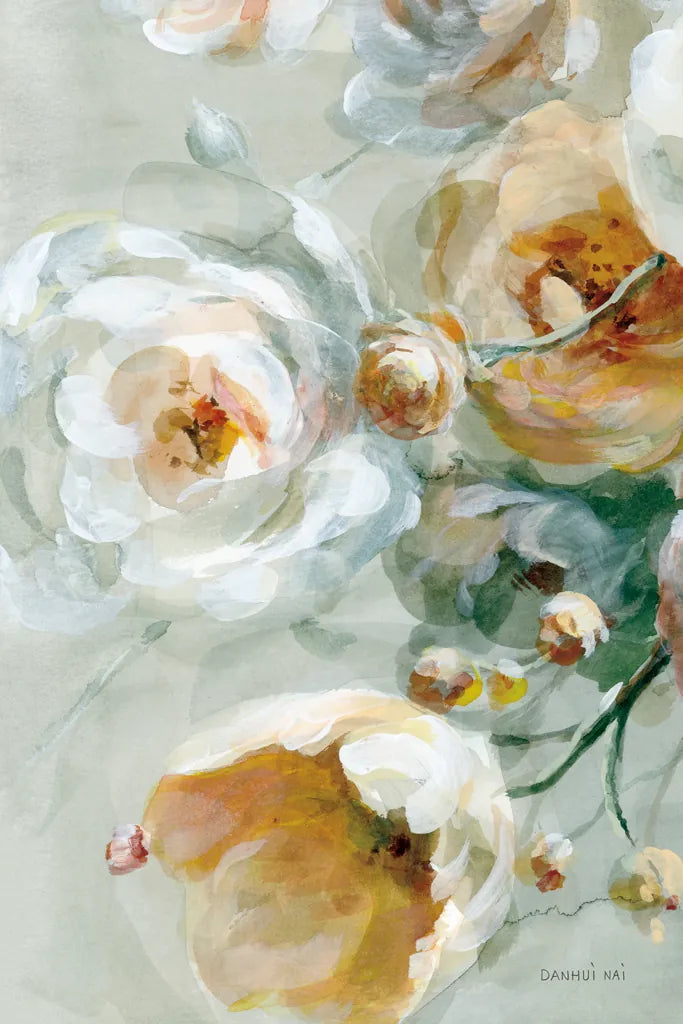 Fall Blossoms Panel III by Danhui Nai. SKU 99170h. Archival Giclee Fine art print for wall decor.