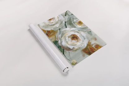 Fall Blossoms Panel IV by Danhui Nai. shown as a rolled paper print. Available as archival giclee rolled canvas, fine art paper, or poster print. SKU 99171h.