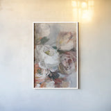 Fall Bouquet on White Panel I by Danhui Nai. shown as a paper print in a white frame. Available as a archival giclee rolled canvas, fine art paper, or poster print. SKU 99167h.