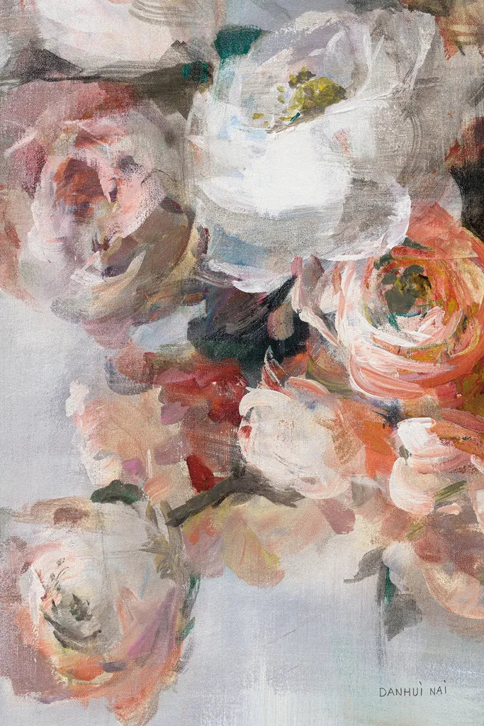 Fall Bouquet on White Panel II by Danhui Nai. SKU 99168h. Archival Giclee Fine art print for wall decor.