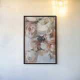 Fall Bouquet on White Panel II by Danhui Nai. shown as a paper print in a black flame. Available as a archival giclee rolled canvas, fine art paper, or poster print. SKU 99168h.