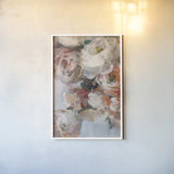 Fall Bouquet on White Panel II by Danhui Nai. shown as a paper print in a white frame. Available as a archival giclee rolled canvas, fine art paper, or poster print. SKU 99168h.
