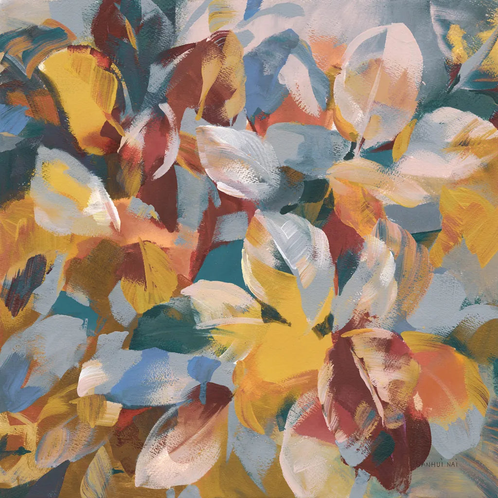 Fall Confetti Leaves by Danhui Nai. SKU 81859a. Archival Giclee Fine art print for wall decor.