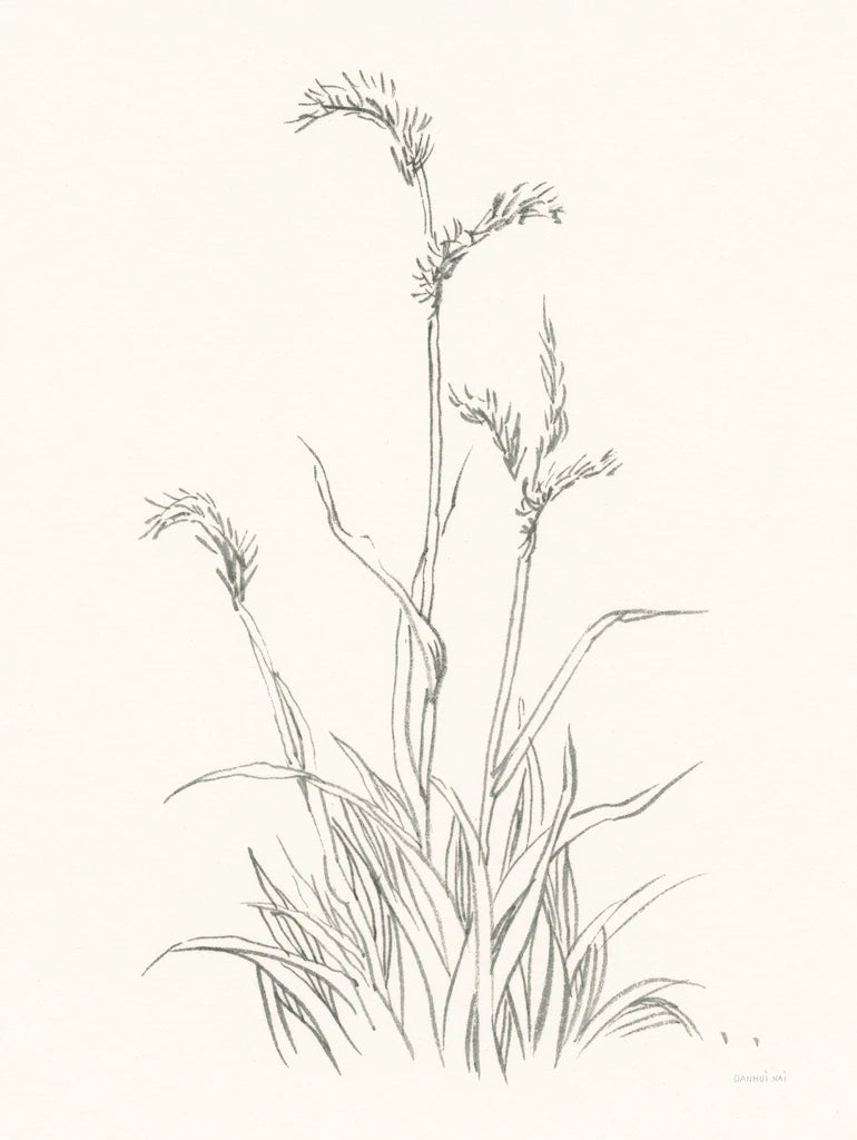 Farm Nostalgia Flowers V Dark Gray by Danhui Nai