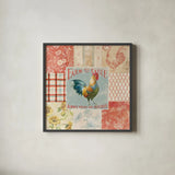Farm Nostalgia I by Danhui Nai. Shown in a sleek black glass frame for a contemporary gallery look. Available as an archival giclee rolled canvas, fine art paper, or poster print. SKU 22781a.