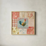 Farm Nostalgia I by Danhui Nai. Shown in a natural wood glass frame for a timeless modern aesthetic. Available as an archival giclee rolled canvas, fine art paper, or poster print. SKU 22781a.