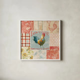 Farm Nostalgia I by Danhui Nai. Shown in a crisp white glass frame for a clean and minimalist style. Available as an archival giclee rolled canvas, fine art paper, or poster print. SKU 22781a.
