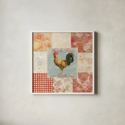 Farm Nostalgia II by Danhui Nai. Shown in a crisp white glass frame for a clean and minimalist style. Available as an archival giclee rolled canvas, fine art paper, or poster print. SKU 22782a.