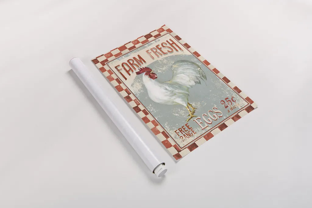 Farm Nostalgia VII v2 by Danhui Nai. shown as a rolled paper print. Available as archival giclee rolled canvas, fine art paper, or poster print. SKU 34095h.