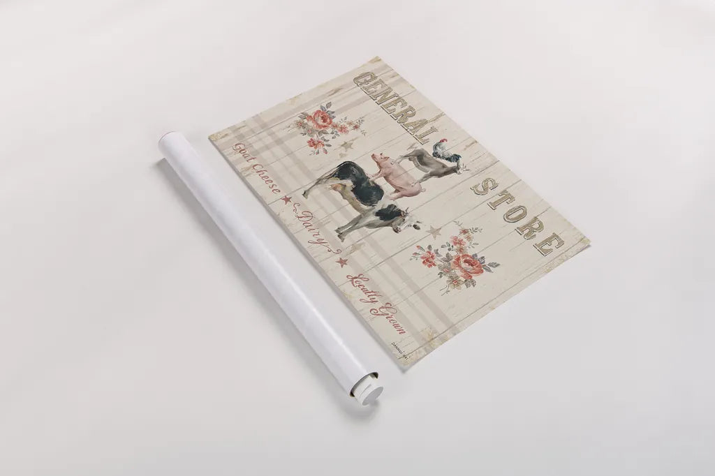 Farm Patchwork I by Danhui Nai. shown as a rolled paper print. Available as archival giclee rolled canvas, fine art paper, or poster print. SKU 42197i.