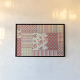 Farm Patchwork III by Danhui Nai. shown as a paper print in a black flame. Available as a archival giclee rolled canvas, fine art paper, or poster print. SKU 42199i.
