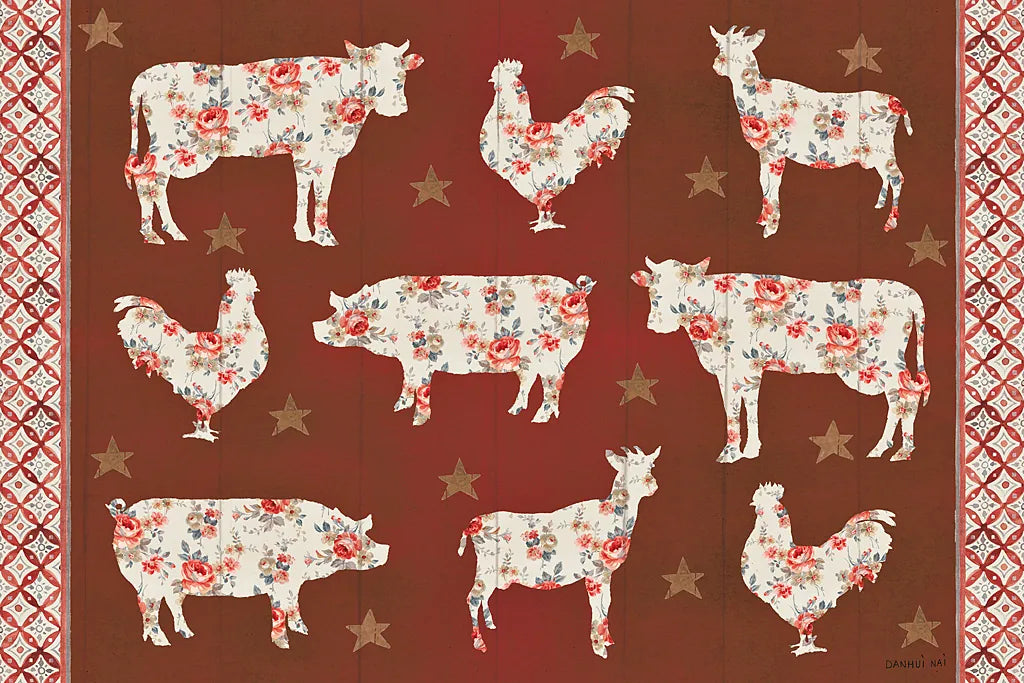 Farm Patchwork IV by Danhui Nai. SKU 42200i. Archival Giclee Fine art print for wall decor.