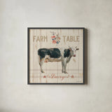 Farm Patchwork V by Danhui Nai. Shown in a sleek black glass frame for a contemporary gallery look. Available as an archival giclee rolled canvas, fine art paper, or poster print. SKU 42201a.
